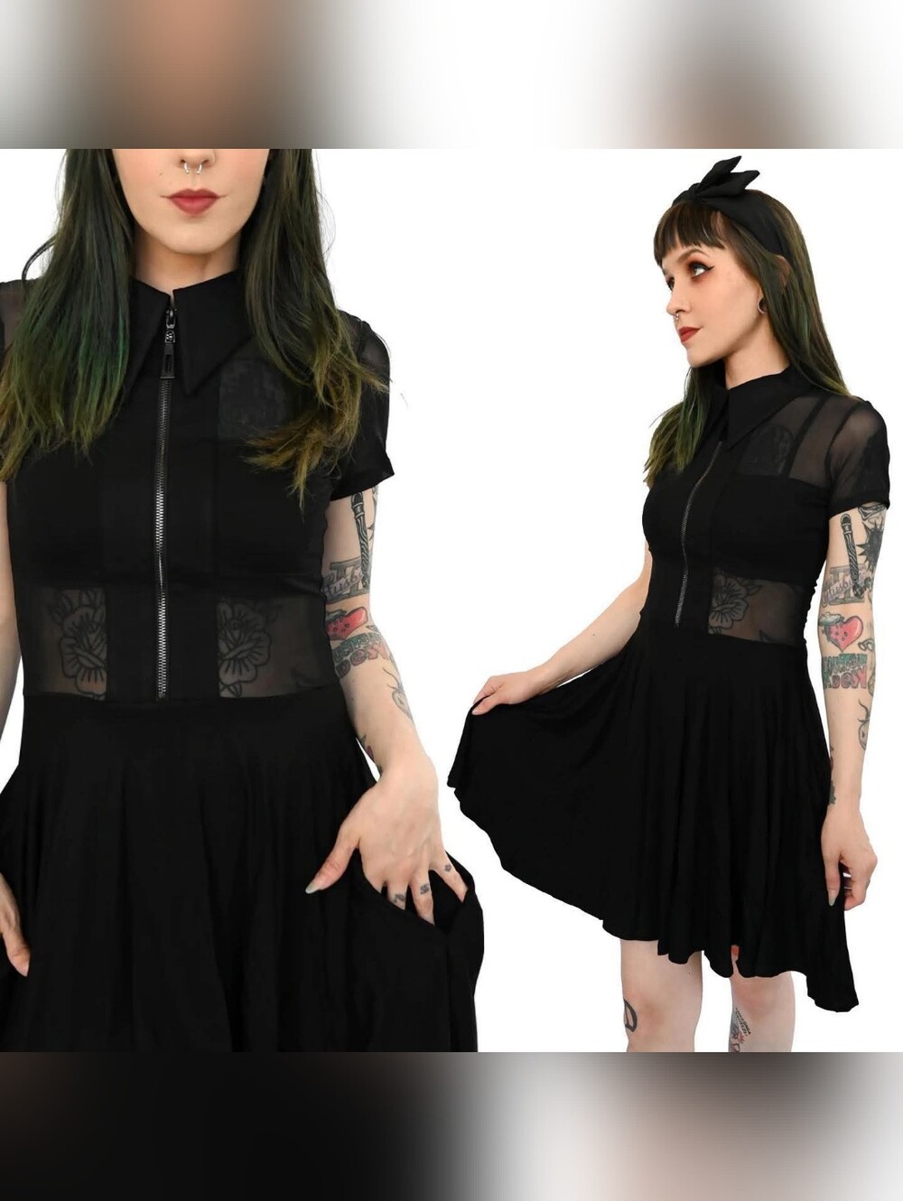 Foxblood Crossed Out Dress - Picture 2 of 6